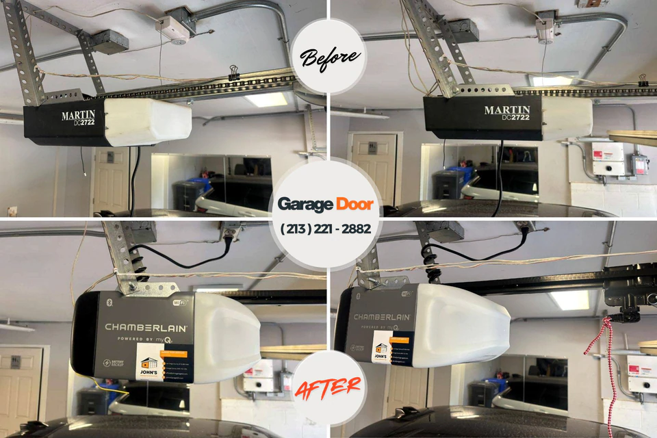 Before and after: garage door repair William Paterson University of New Jersey, NJ